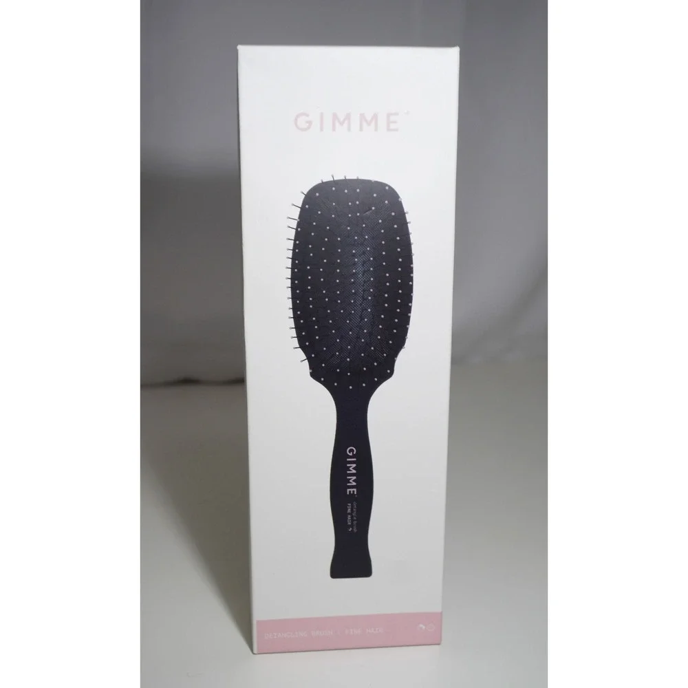 NEW IN BOX Gimme Beauty Fine Hair Detangling Hair Brush Black